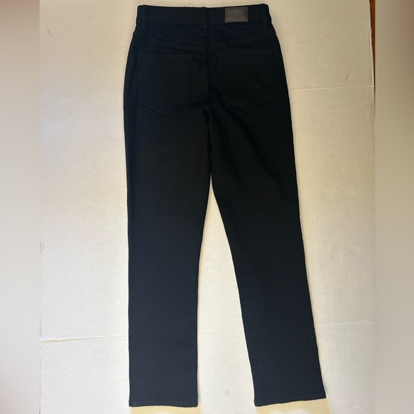 Lands' End high rise straight black denim jeans NWT Sz-4. O2 - Picture 4 of 10